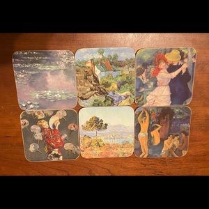 NWOT - Impressionist paintings coasters